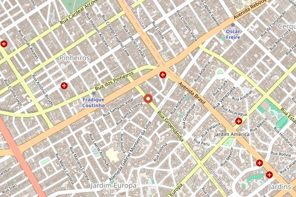 Map showing Padoca do Maní in São Paulo