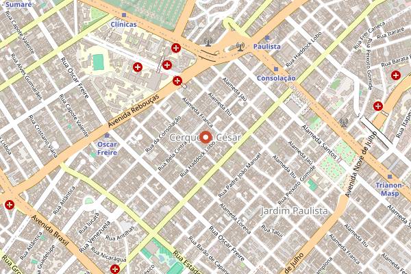 Map showing Bar Balcão in São Paulo
