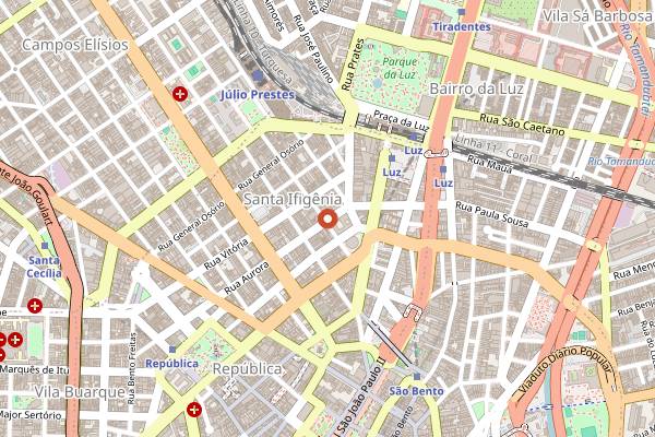 Map showing Bar do Léo in São Paulo