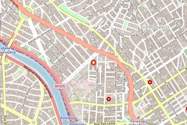 Map showing Caledonia Whisky & Co. in São Paulo