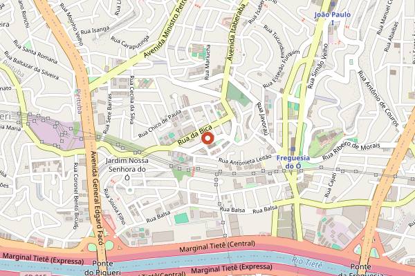 Map showing Frango Bar in São Paulo