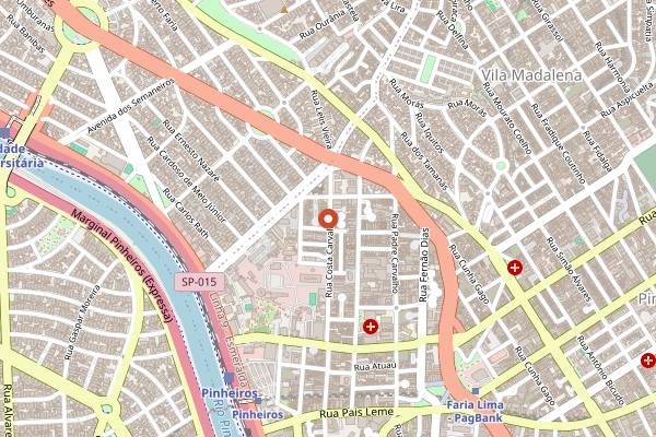 Map showing Guilhotina Bar in São Paulo