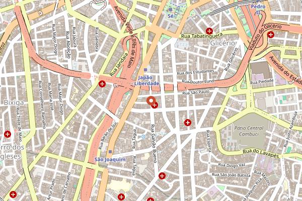 Map showing Café Sol in São Paulo