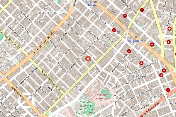 Map showing mug.sp in São Paulo