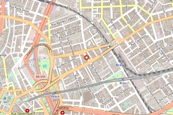 Map showing Castelões in São Paulo