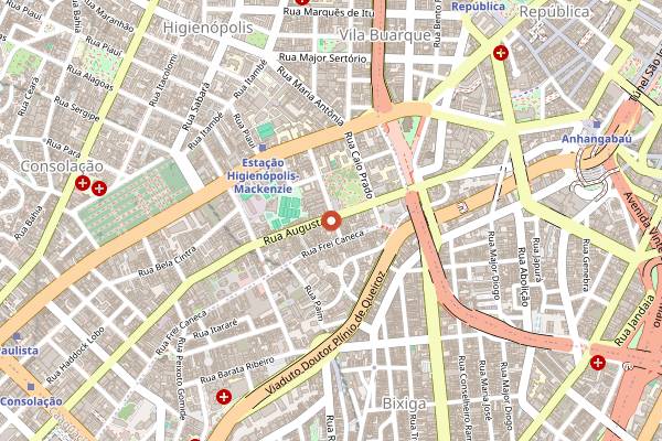 Map showing Rotisserie Bologna in São Paulo