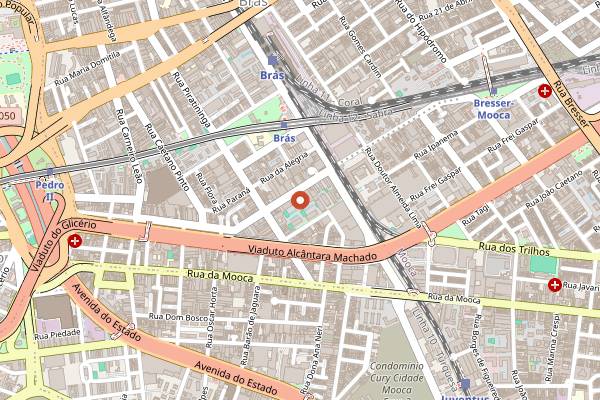 Map showing 89°C Coffee Station in São Paulo