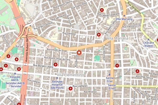 Map showing Café das Coisinhas in São Paulo