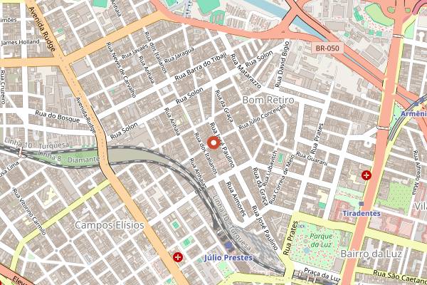 Map showing Um Coffee Co. in São Paulo