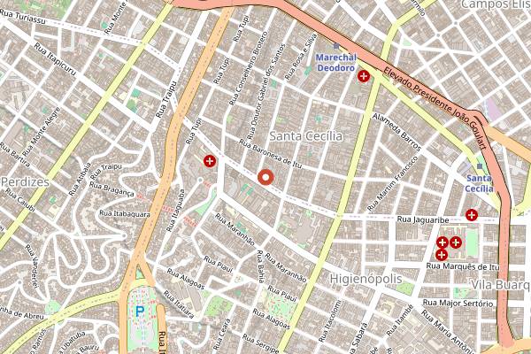 Map showing Urbe Café Bar in São Paulo