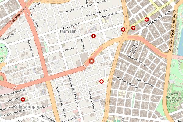 Map showing Brasserie Victória in São Paulo