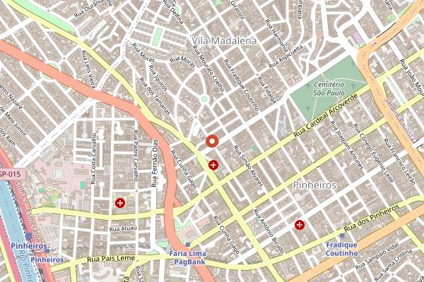 Map showing Casa Rios in São Paulo