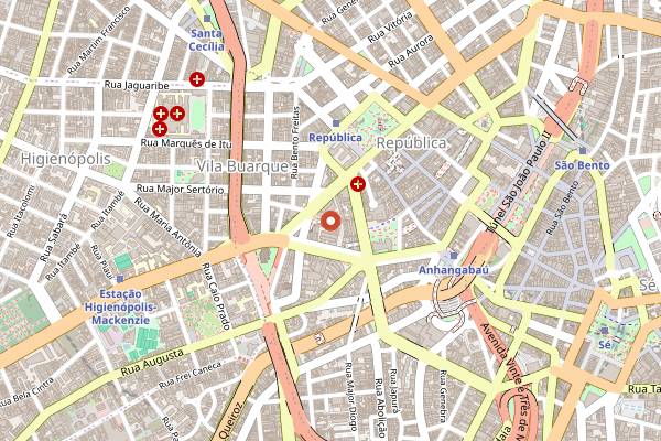 Map showing Cuia in São Paulo