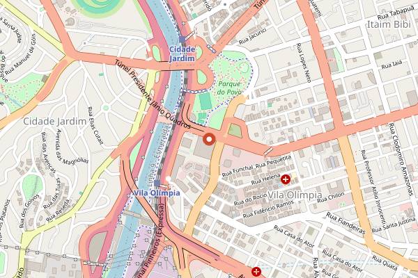 Map showing Manioca JK in São Paulo