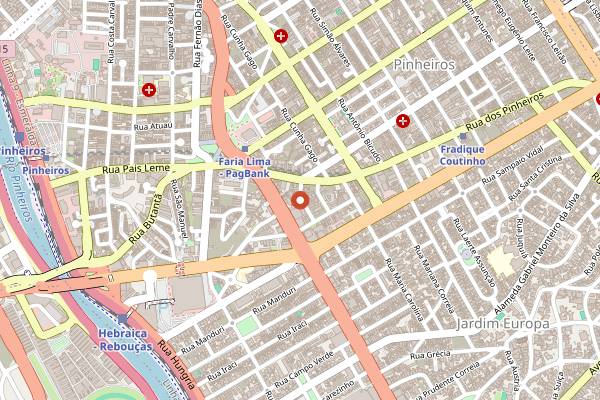 Map showing Vinheria Percussi in São Paulo