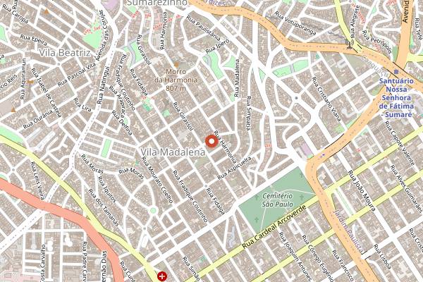 Map showing Cupping Café in São Paulo