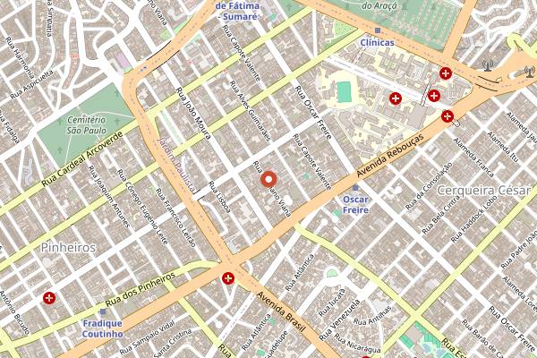 Map showing Escola Wilma Kövesi de Cozinha, Peixes in São Paulo