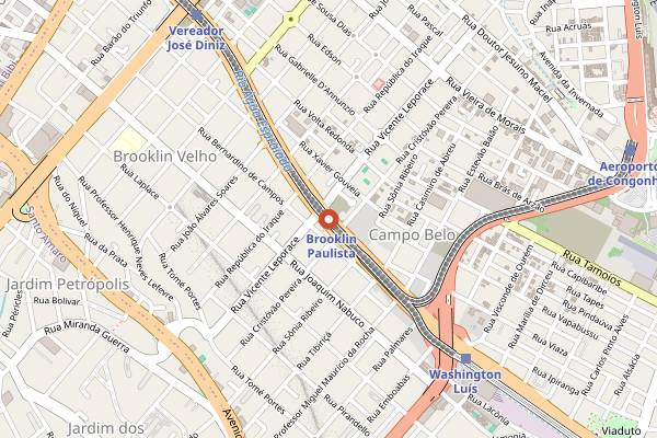 Map showing Colher de Mel in São Paulo