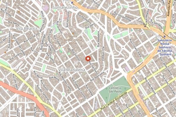 Map showing Gopala in São Paulo