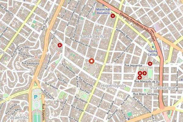 Map showing Miki Kosher in São Paulo
