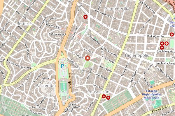 Map showing Pinati in São Paulo