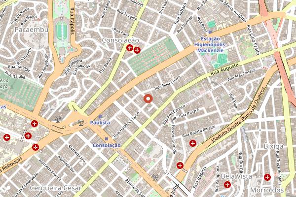 Map showing Pop Vegan Food in São Paulo