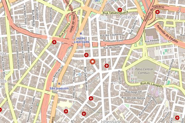 Map showing Um Sonho de Coxinha in São Paulo