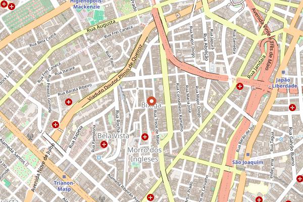 Map showing Festa de Nossa Senhora Achiropita in São Paulo