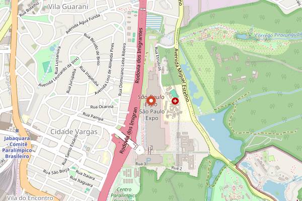 Map showing Festival do Japão in São Paulo