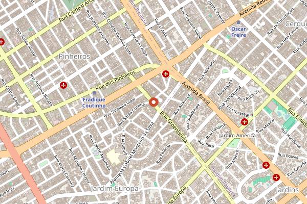 Map showing Evvai in São Paulo