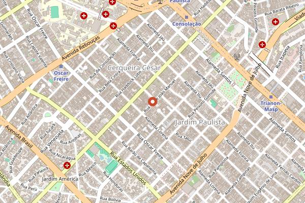 Map showing Kuro in São Paulo