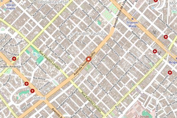 Map showing Murakami in São Paulo