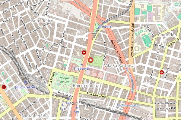 Map showing Concrete Jungles Walking Tours: Bom Retiro in São Paulo