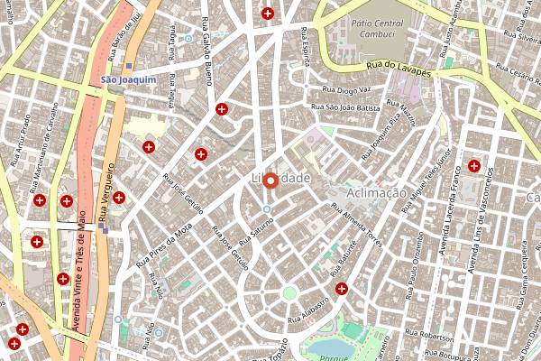 Map showing Concrete Jungles Walking Tours: Liberdade in São Paulo