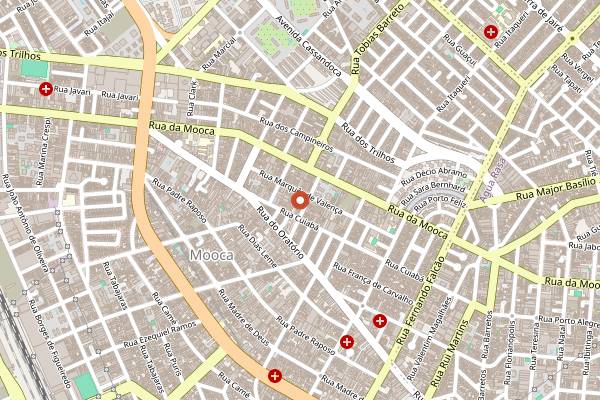 Map showing Cantina D'Irene in São Paulo
