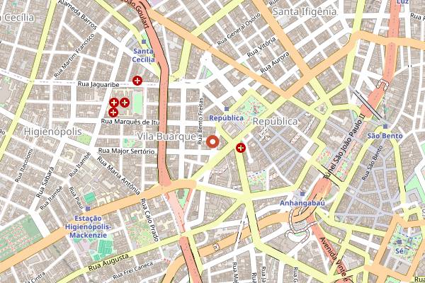 Map showing A Casa do Porco in São Paulo
