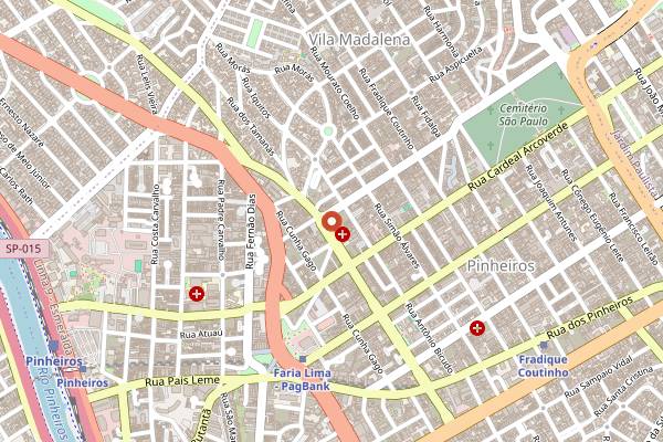 Map showing Cepa in São Paulo