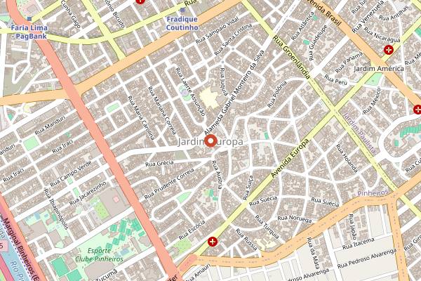 Map showing Giulietta Carni in São Paulo