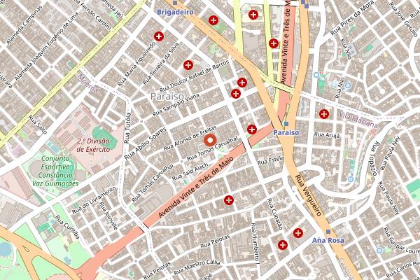 Map showing Jiquitaia in São Paulo