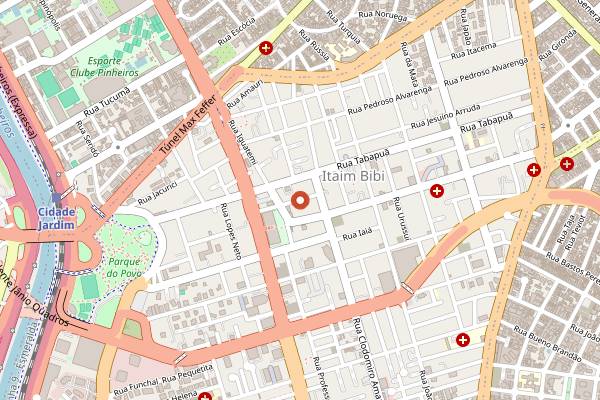 Map showing Kosushi in São Paulo