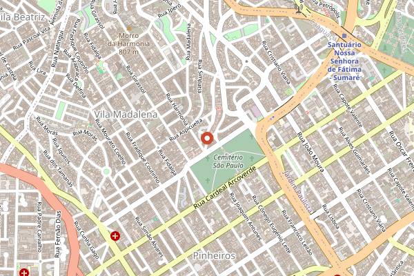 Map showing Taboa Cozinha Artesanal in São Paulo