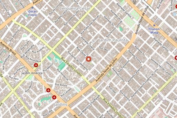 Map showing Tanit in São Paulo