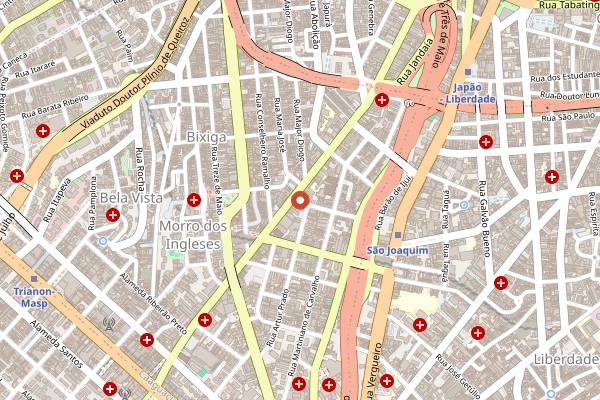 Map showing Enoteca Nacional in São Paulo