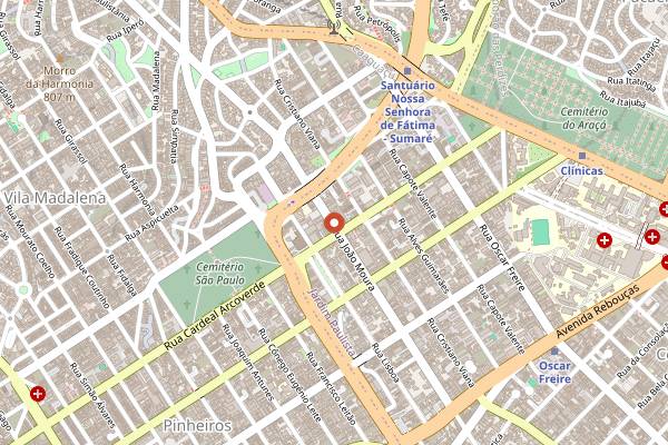 Map showing Notre Vin in São Paulo