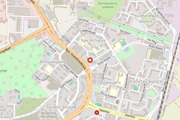Map showing Jagerhof in Plovdiv