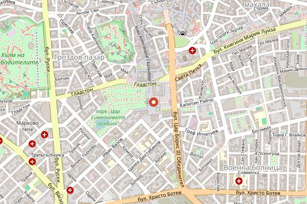 Map showing Hopium Taproom in Plovdiv