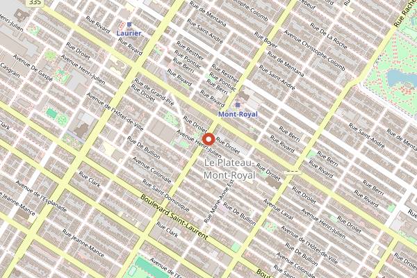 Map showing Au Kouign-Amann in Montreal