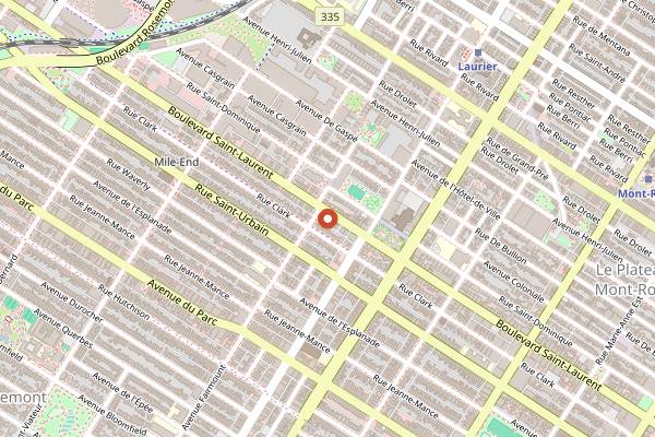 Map showing Guillaume in Montreal