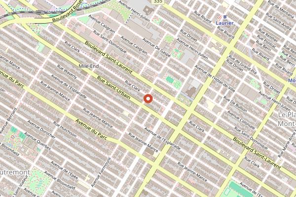 Map showing Kem CoBa in Montreal
