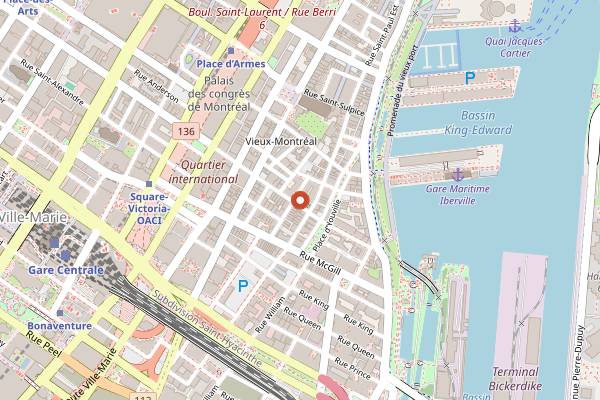 Map showing Flyjin in Montreal